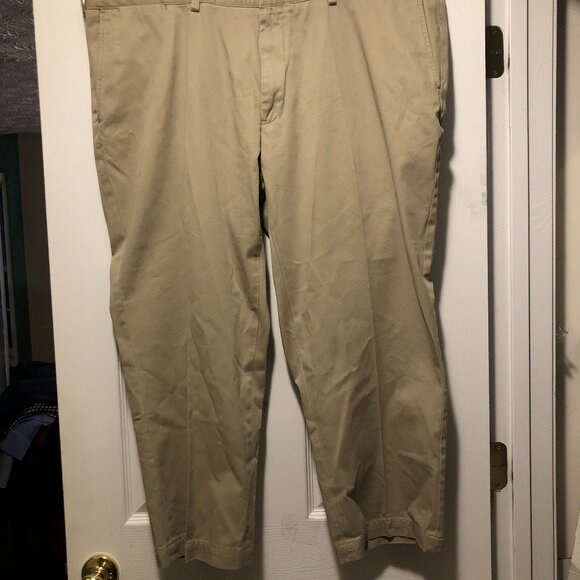 POLO RALPH LAUREN BIG & TALL MEN'S KHAKI 100%COTTON CASUAL PANTSSIZE: 46B/32